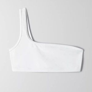 Aritzia Tna One Shoulder Bra Top (Glacier Light Blue)
